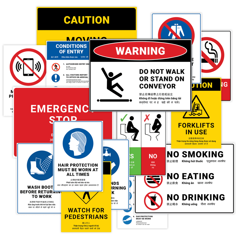 Multilingual Safety Signs